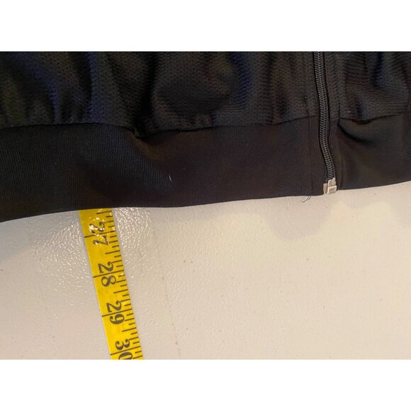 Haband Mens Black Polyester Short-Sleeve Zip-Up Jacket Snap Pockets XL - Picture 7 of 9